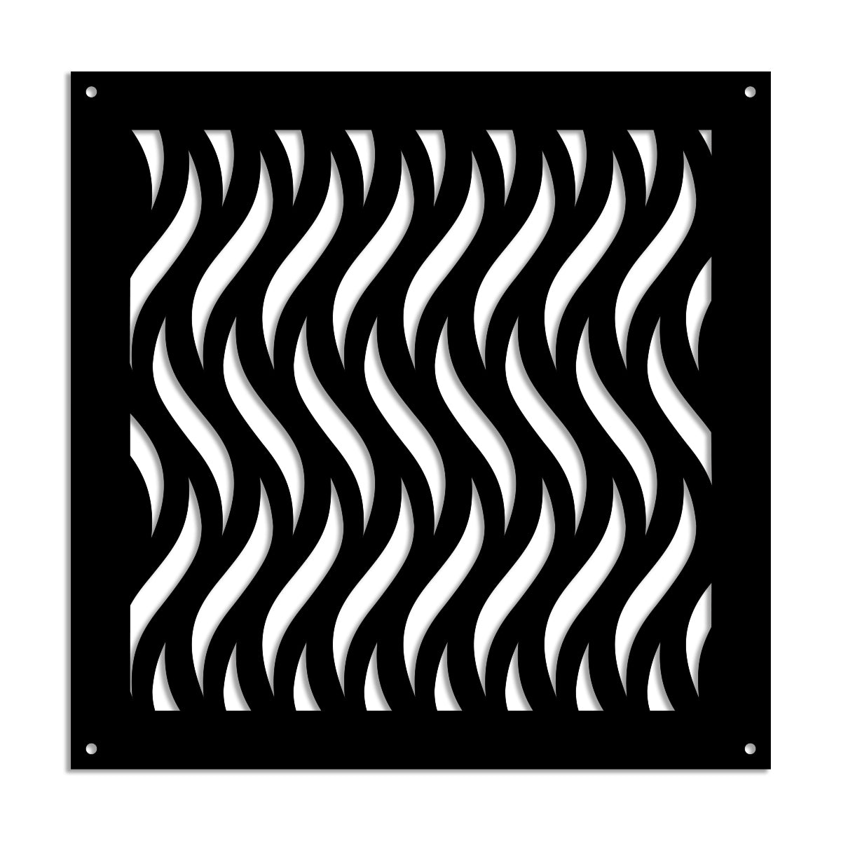 VERTICALWAVES - Pannello in PVC traforato - Parasole Misura: 48x48 cm, Colore: nero