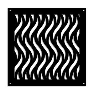 VERTICALWAVES - Pannello in PVC traforato - Parasole Colore: nero, Misura: 48x48 cm