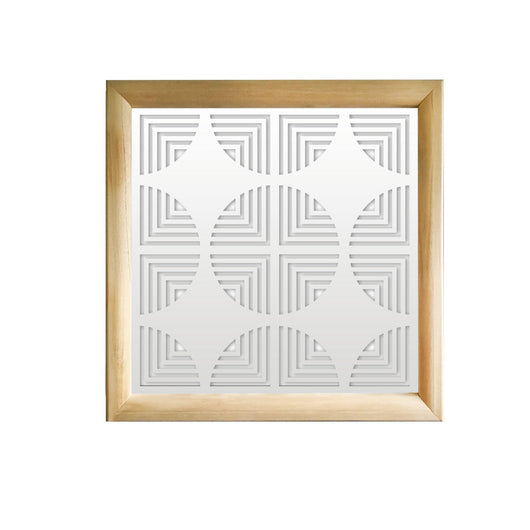 VINTAGERADIO - Moduli Decorativi in Legno e PVC Colore: bianco, Misura: 98x98 cm