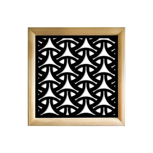 WEAVING - Moduli Decorativi in Legno e PVC Colore: nero, Misura: 73x73 cm