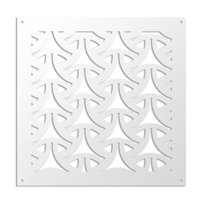 WEAVING - Pannello in PVC traforato - Parasole Colore: bianco, Misura: 73x73 cm