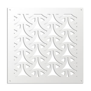 WEAVING - Pannello in PVC traforato - Parasole Colore: bianco, Misura: 98x98 cm