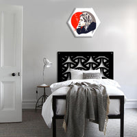 WEAVING - Pannello in PVC traforato - Parasole Misura: 98x98 cm, Colore: nero