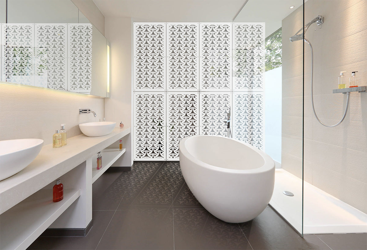 WEAVING - Pannello in PVC traforato - Parasole Colore: bianco, Misura: 73x148 cm
