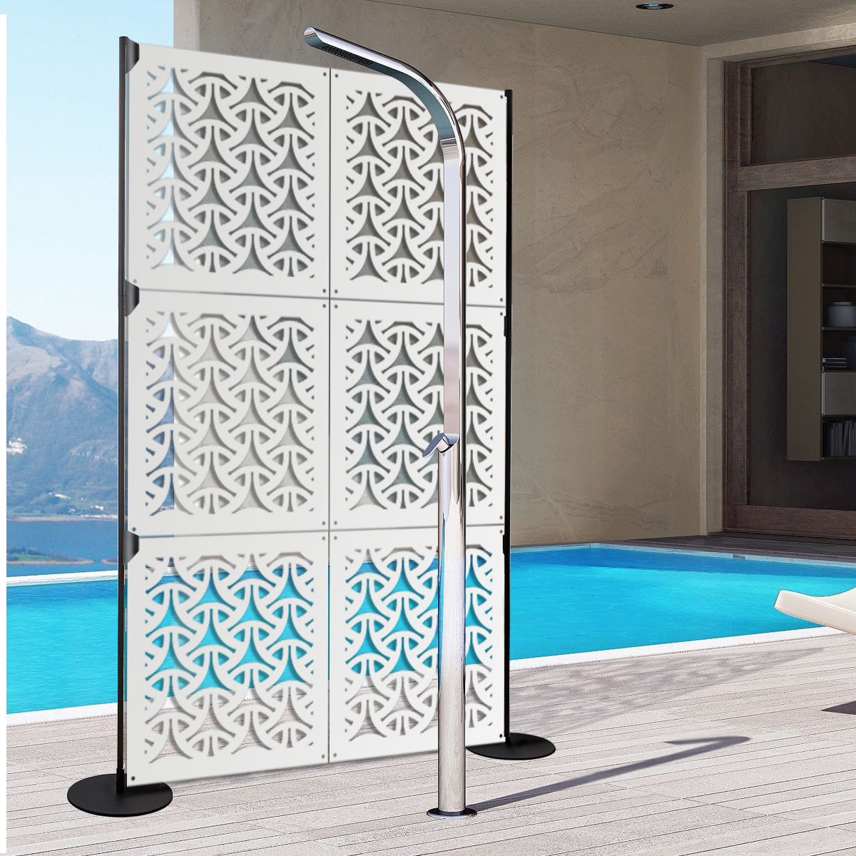 WEAVING - Pannello in PVC traforato - Parasole Colore: bianco, Misura: 48x48 cm