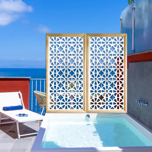 WHEELS  - Moduli Decorativi in Legno e PVC Colore: bianco, Misura: 47x94 cm