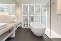 WHEELS - Pannello in PVC traforato - Parasole Colore: bianco, Misura: 47x94 cm