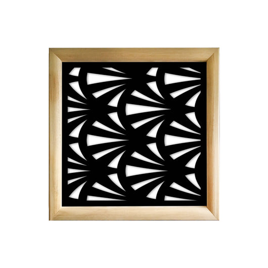 WINDSHELL - Moduli Decorativi in Legno e PVC Misura: 73x73 cm, Colore: nero