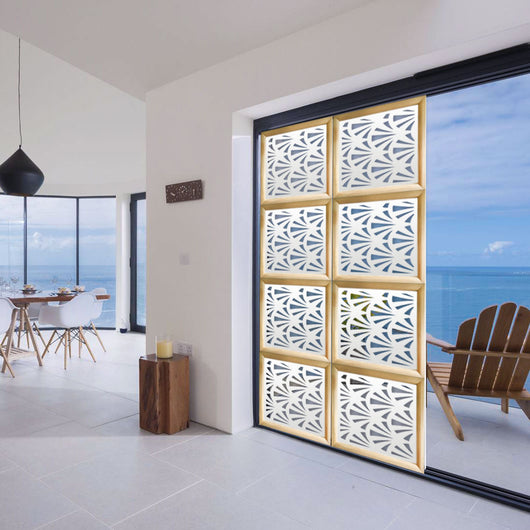 WINDSHELL - Moduli Decorativi in Legno e PVC Colore: bianco, Misura: 48x48 cm