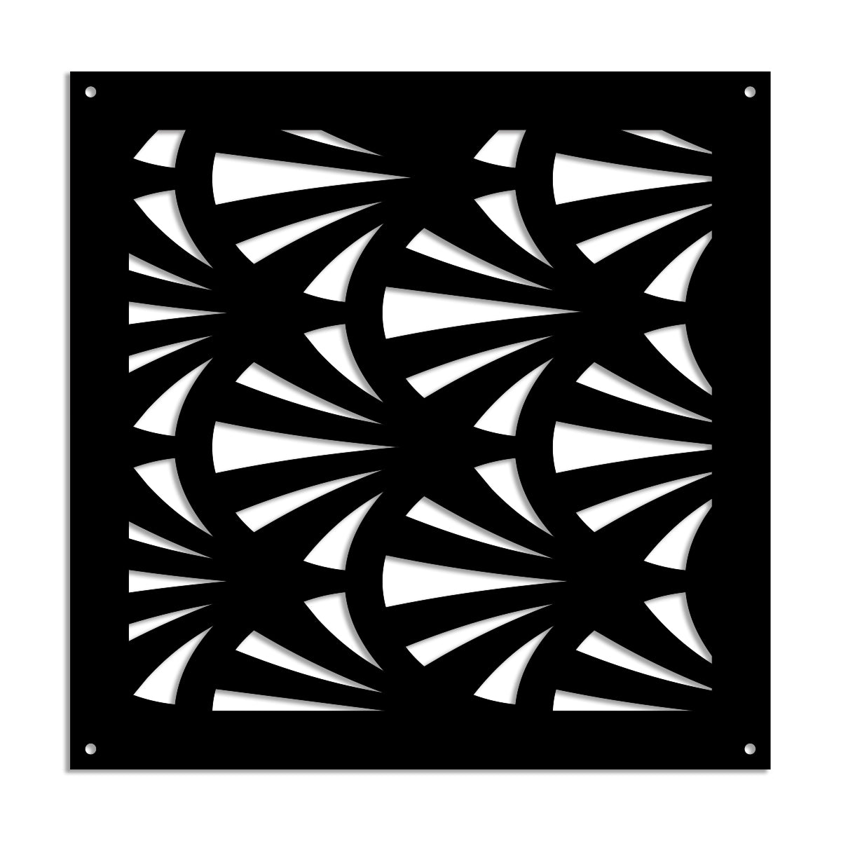 WINDSHELL - Pannello in PVC traforato - Parasole Misura: 48x48 cm, Colore: nero