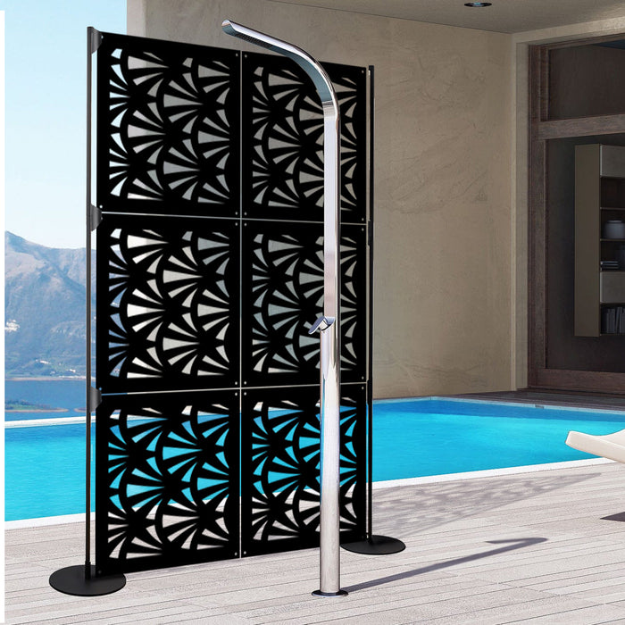 WINDSHELL - Pannello in PVC traforato - Parasole Misura: 98x98 cm, Colore: nero