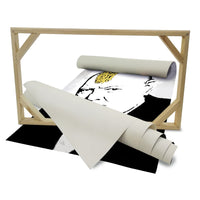 Winston Churchill - Banksy - Quadro stampato su Canvas e montato su telaio in legno Misura: 70x100 cm