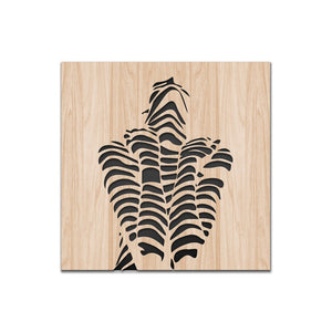 WOMAN - Quadro arredo LASERCUT composito Legno e PVC Misura: 40x40 cm
