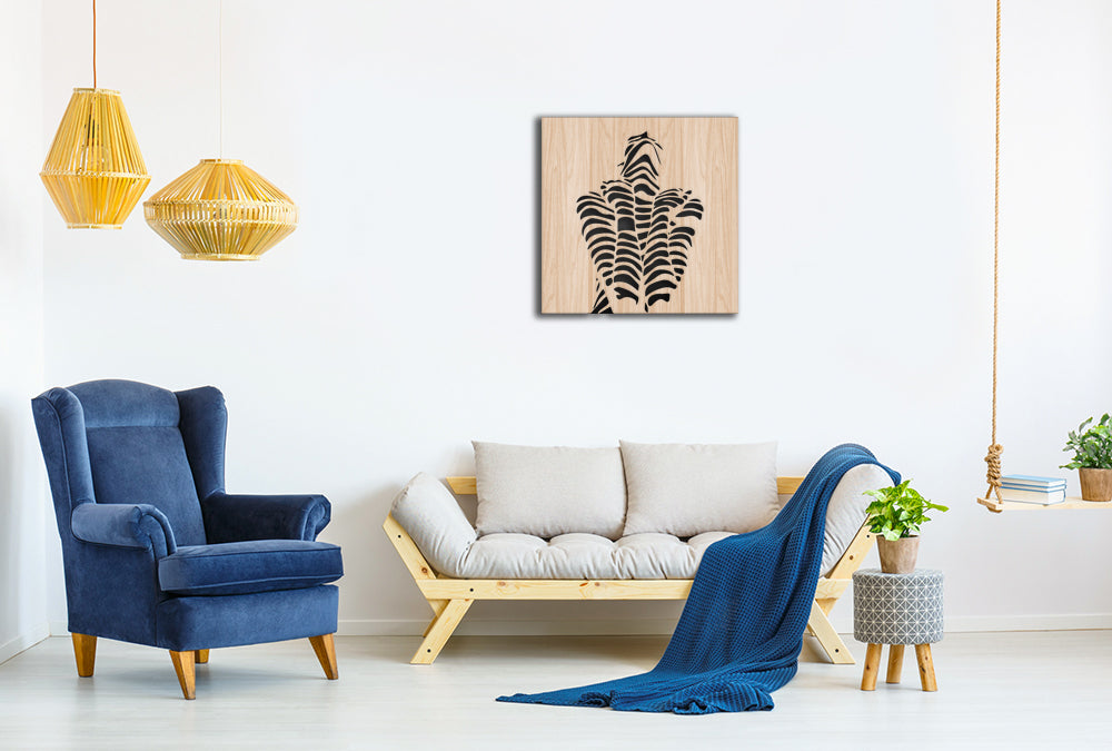 WOMAN - Quadro arredo LASERCUT composito Legno e PVC Misura: 40x40 cm