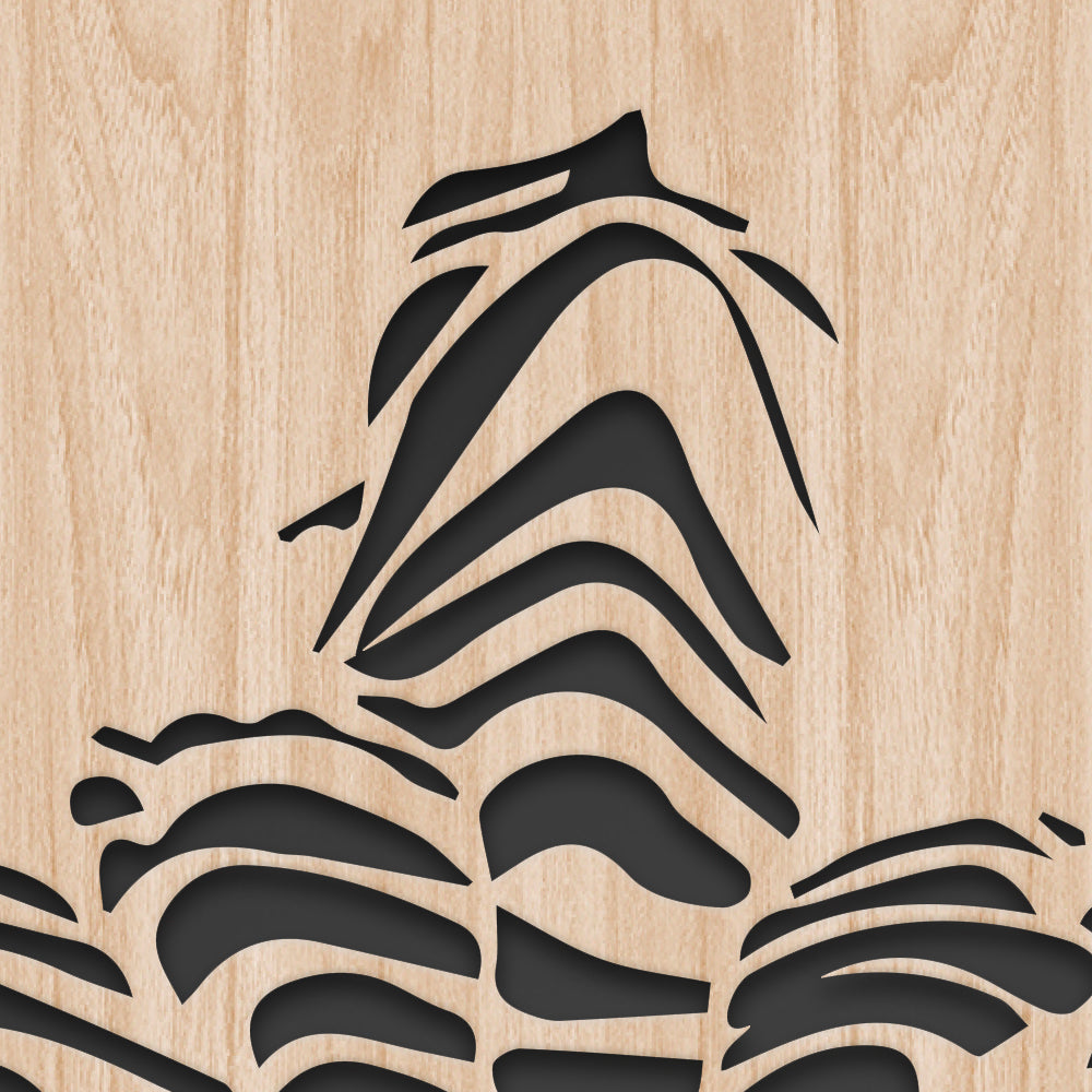 WOMAN - Quadro arredo LASERCUT composito Legno e PVC Misura: 40x40 cm