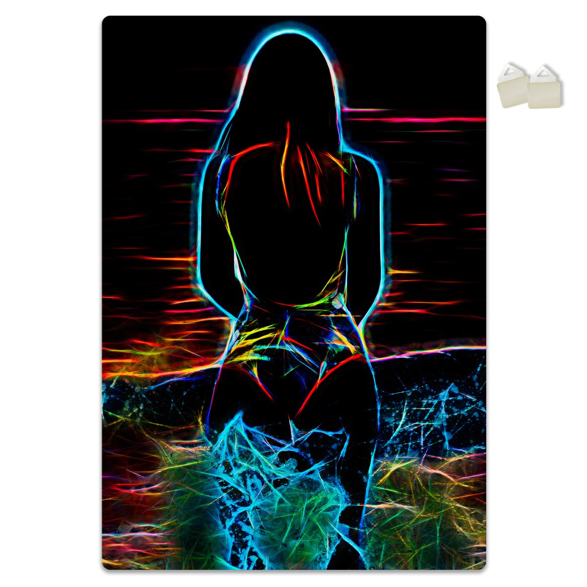 WOMAN NEON - POSTER in PVC da 3mm Misura: 70x100 cm
