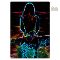 WOMAN NEON - POSTER in PVC da 3mm Misura: 70x100 cm