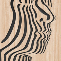 WOMAN PROFILE - Quadro arredo LASERCUT composito Legno e PVC Misura: 40x40 cm
