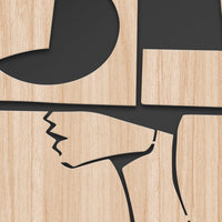 WOMAN STYLE - Quadro arredo LASERCUT composito Legno e PVC Misura: 40x40 cm