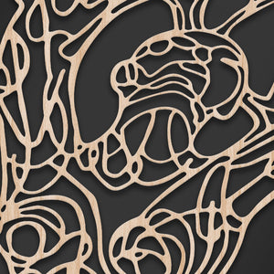 WOMAN TREE - Quadro arredo LASERCUT composito Legno e PVC Misura: 70x140 cm