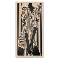 WOMAN'S DRESS - Quadro arredo LASERCUT composito Legno e PVC Misura: 70x140 cm