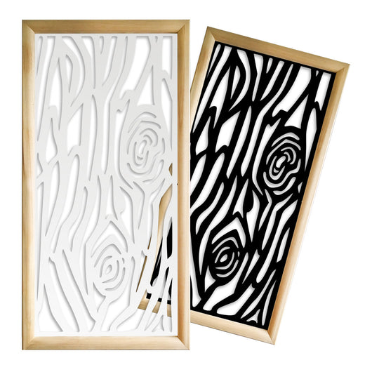 WOOD - Moduli Decorativi in Legno e PVC Misura: 47x94 cm, Colore: bianco