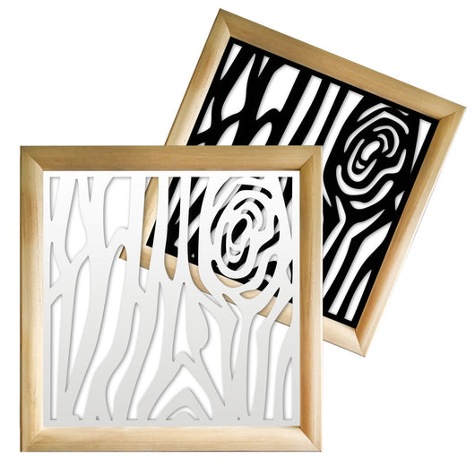 WOOD - Moduli Decorativi in Legno e PVC Misura: 73x73 cm, Colore: nero