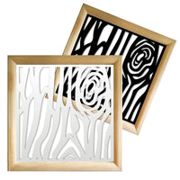 WOOD - Moduli Decorativi in Legno e PVC Colore: nero, Misura: 48x48 cm