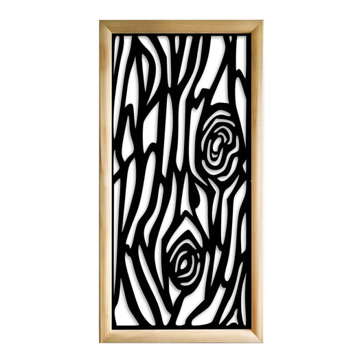 WOOD - Moduli Decorativi in Legno e PVC Misura: 47x94 cm, Colore: nero