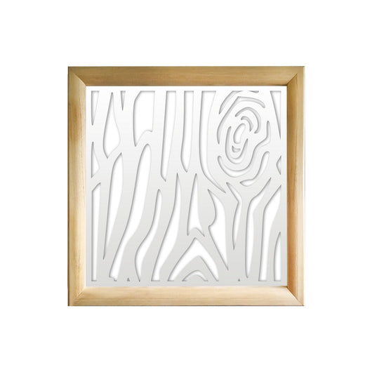 WOOD - Moduli Decorativi in Legno e PVC Misura: 73x73 cm, Colore: bianco
