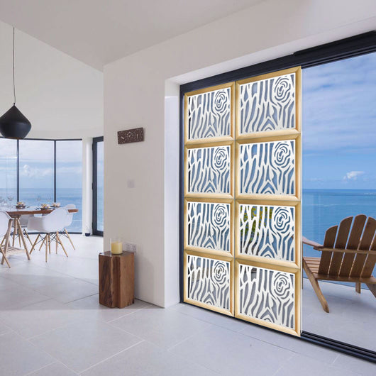 WOOD - Moduli Decorativi in Legno e PVC Colore: bianco, Misura: 98x98 cm