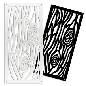 WOOD - Pannello in PVC traforato - Parasole Colore: nero, Misura: 50x150 cm