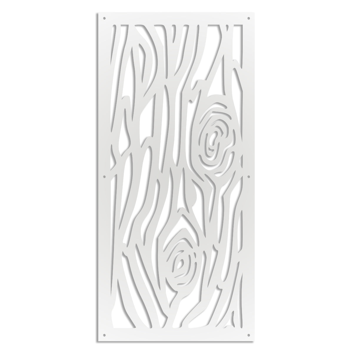 WOOD - Pannello in PVC traforato - Parasole Colore: bianco, Misura: 73x148 cm