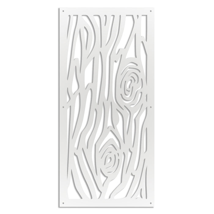 WOOD - Pannello in PVC traforato - Parasole Colore: bianco, Misura: 73x148 cm