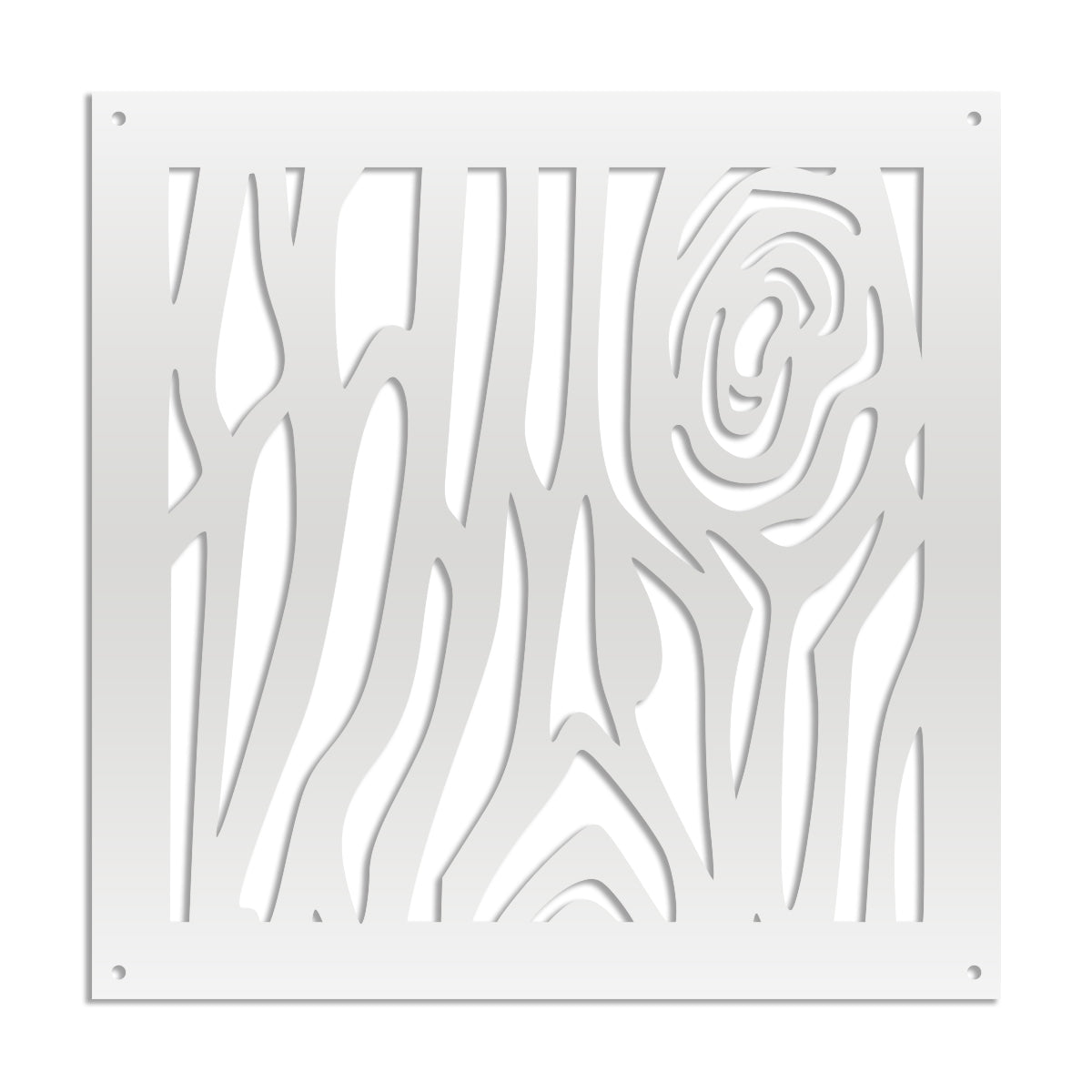 WOOD - Pannello in PVC traforato - Parasole Misura: 73x73 cm, Colore: bianco