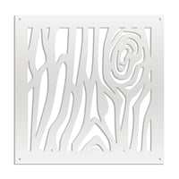 WOOD - Pannello in PVC traforato - Parasole Misura: 48x48 cm, Colore: bianco