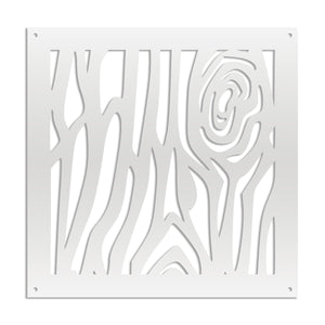WOOD - Pannello in PVC traforato - Parasole Misura: 98x98 cm, Colore: bianco