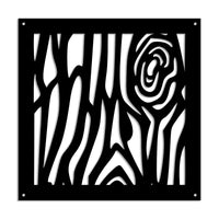 WOOD - Pannello in PVC traforato - Parasole Misura: 98x98 cm, Colore: nero