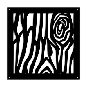 WOOD - Pannello in PVC traforato - Parasole Misura: 98x98 cm, Colore: nero