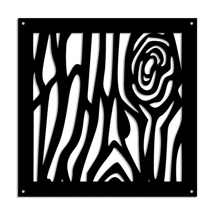 WOOD - Pannello in PVC traforato - Parasole Misura: 98x98 cm, Colore: nero