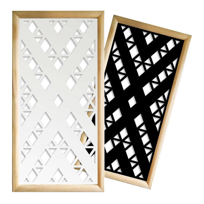 XSPIDER - Moduli Decorativi in Legno e PVC Colore: nero, Misura: 47x94 cm