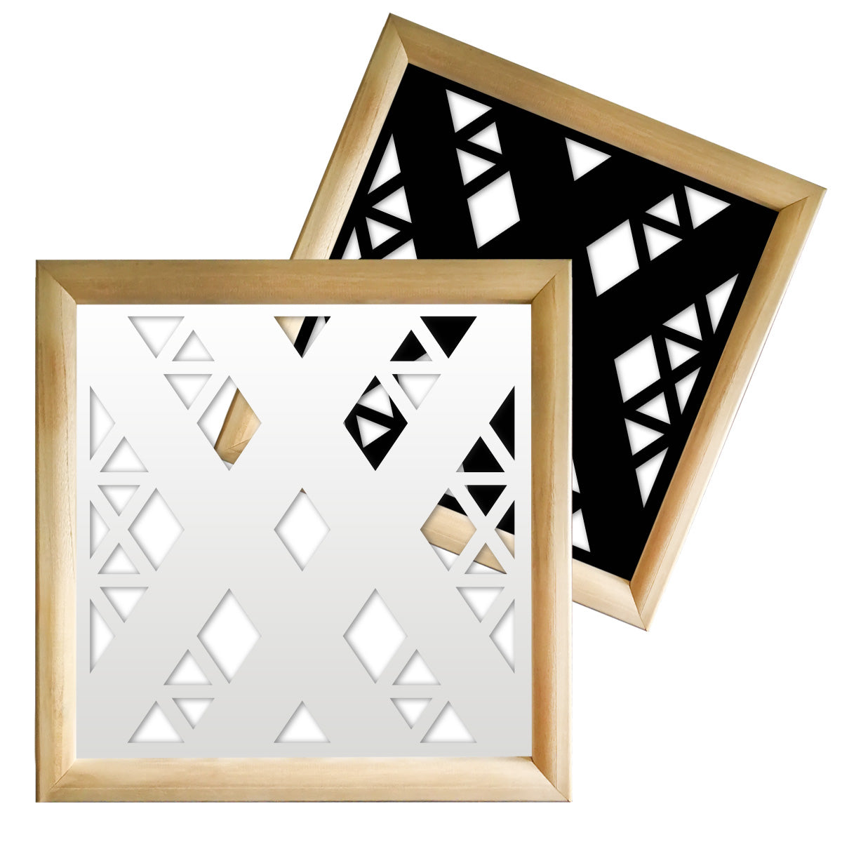 XSPIDER - Moduli Decorativi in Legno e PVC Colore: bianco, Misura: 73x73 cm