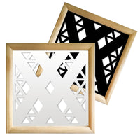 XSPIDER - Moduli Decorativi in Legno e PVC Colore: bianco, Misura: 73x73 cm
