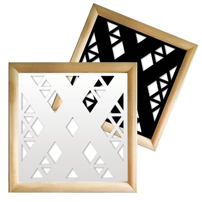 XSPIDER - Moduli Decorativi in Legno e PVC Colore: bianco, Misura: 48x48 cm