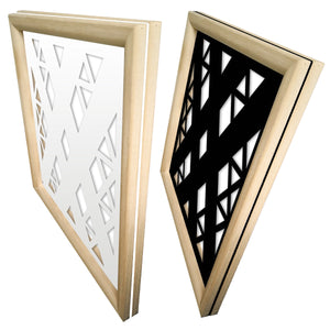 XSPIDER - Moduli Decorativi in Legno e PVC Colore: bianco, Misura: 73x73 cm