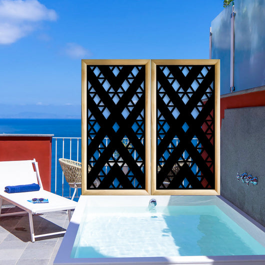 XSPIDER - Moduli Decorativi in Legno e PVC Colore: nero, Misura: 73x148 cm