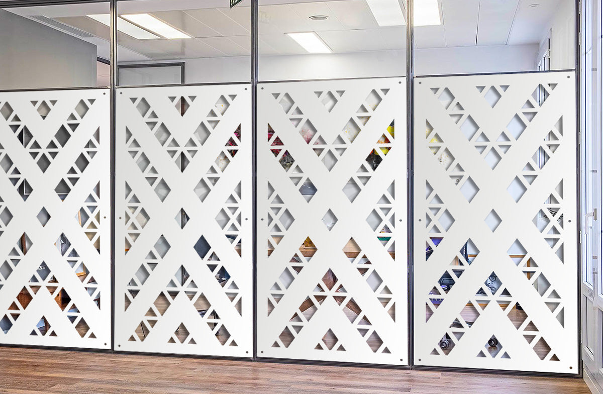 XSPIDER - Pannello in PVC traforato - Parasole Colore: bianco, Misura: 98x198 cm