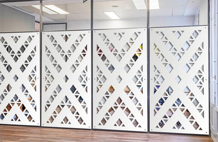 XSPIDER - Pannello in PVC traforato - Parasole Colore: bianco, Misura: 98x198 cm