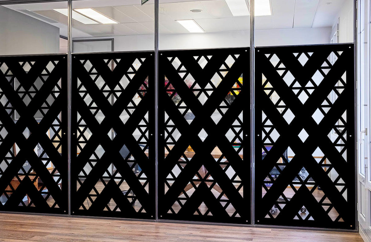 XSPIDER - Pannello in PVC traforato - Parasole Misura: 73x148 cm, Colore: nero