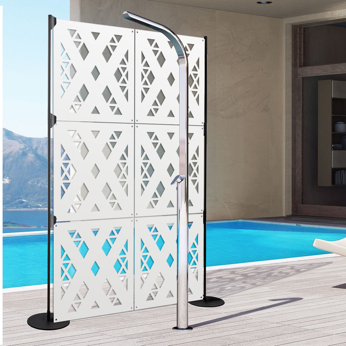 XSPIDER - Pannello in PVC traforato - Parasole Colore: bianco, Misura: 48x48 cm